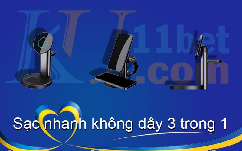 sạc nhanh không dây 3 trong 1 KU CASINO