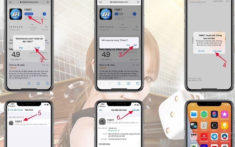 Hướng dẫn các bước tải app F8bet cho thiết bị IOS