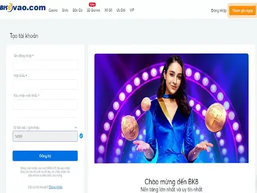 Đăng ký BK8 cực nhanh trong vòng 2 phút