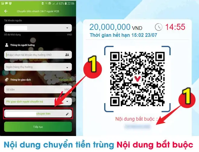 Nhập đúng tên tài khoản