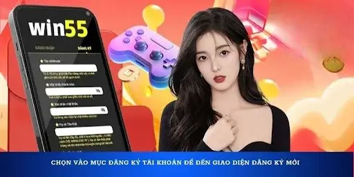 Chọn vào mục đăng ký tài khoản để đến giao diện đăng ký mới